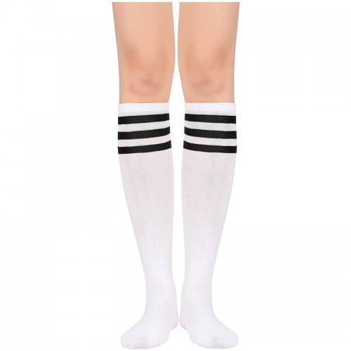 Women Over Knee High Tights Long Stocking Socks White