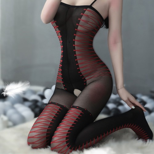 See Through Mesh Tights Full Bodysuit Nightwear