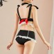 Maid Cosplay Costume V-neck Lingerie Set