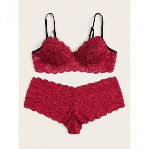 Lace Bra and Panty Set Push Up Two Piece Lingerie 5009