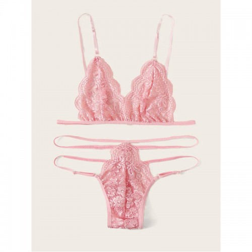 Bra and Panty Set Floral Lace Two Piece Set