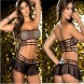 Sexy Bandage Mesh Crop Top and Panty Skirt Set