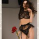 Women's Sexy floral Lace Bra with Halter Neck