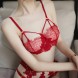 Three-point Sexy Floral Lace Lingerie Set Red