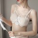 Three-point Sexy Floral Lace Lingerie Set White