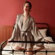 Sexy Lingerie Robe Lace Kimono Robe Long Sleeve Gray