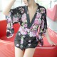 Floral Kimono Robes Sheer Sleepwear Lingerie