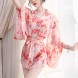 Long Print Kimono Blouse Kimono Cover Up Loose Cardigan Top Outwear