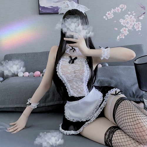 Maid Outfits for Women Sexy French Maid Costume Babydoll Dress 8818