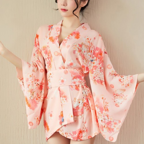 Women's Kimono Robe Long Robes Printed Kimono Nightgown