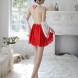 Women's Fashion Backless Cosplay Pleated Mini Skirt