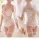 Sexy See Through Lace Mesh Bride Cosplay Costume Lingerie Set