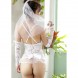 Sexy Bridal Floral Lace Lingerie Set Cosplay Costume