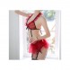 Eyelash Lace Edge See Through Lingerie Set Red